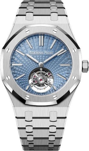 Audemars Piguet Flying Tourbillon Platinum 41mm Light Blue Dial - 26530PT.OO.1220PT.01 - Luxury Time NYC