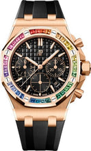 Load image into Gallery viewer, Audemars Piguet Offshore 37 mm Chronograph Pink Rose Gold Rainbow Black Dial - 26236OR.YY.D002CA.01 - Luxury Time NYC