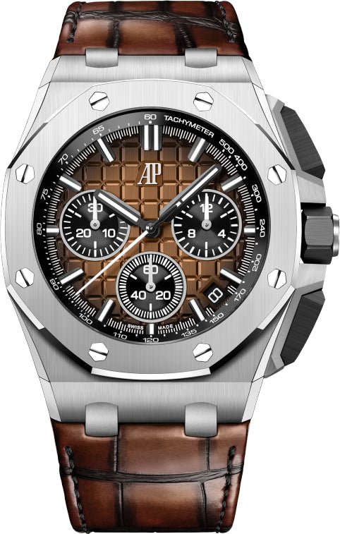 Audemars Piguet Offshore 43 mm Chronograph 43mm Steel Smoked Bronze Dial | 26420ST.OO.A828CR.01 - Luxury Time NYC