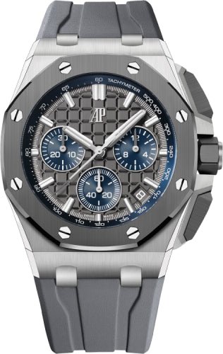 Audemars Piguet Offshore 43mm Chronograph Titanium Ceramic Grey Dial - 26420IO.OO.A009CA.01 - Luxury Time NYC