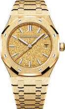 Load image into Gallery viewer, Audemars Piguet Royal Oak 34 mm Frosted Gold Selfwinding Yellow Gold Crystal Sand Dial | 77450BA.GG.1361BA.01 - Luxury Time NYC