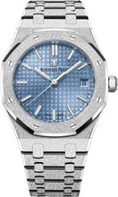 Load image into Gallery viewer, Audemars Piguet Royal Oak 34mm Frosted Gold Selfwinding Blue Dial | 77353BC.GG.1263BC.01 - Luxury Time NYC