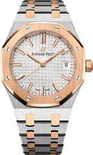 Load image into Gallery viewer, Audemars Piguet Royal Oak 34mm Stainless Steel Rose Gold Bezel Silver Dial - 77350SR.OO.1261SR.01 - Luxury Time NYC