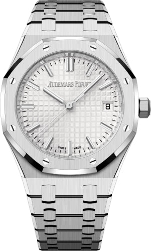 Audemars Piguet Royal Oak 34mm Stainless Steel Silver Dial Watch - 77450ST.OO.1361ST.02 - Luxury Time NYC