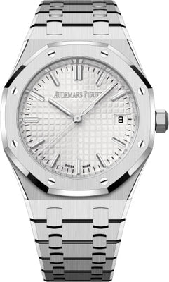 Audemars Piguet Royal Oak 34mm Stainless Steel Silver Dial Watch - 77450ST.OO.1361ST.02 - Luxury Time NYC