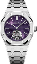 Load image into Gallery viewer, Audemars Piguet Royal Oak 37mm Flying Tourbillion Extra - Thin &quot;50th Anniversary&quot; Stainless Steel Plum Dial - 26660ST.OO.1356ST.01 - Luxury Time NYC