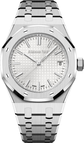 Audemars Piguet Royal Oak 37mm Selfwinding "50th Anniversary" Stainless Steel Silver Dial - 15550ST.OO.1356ST.01 - Luxury Time NYC