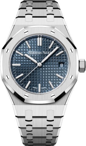 Audemars Piguet Royal Oak 37mm Selfwinding "50th Anniversary"Stainless Steel Blue Dial - 15550ST.OO.1356ST.02 - Luxury Time NYC