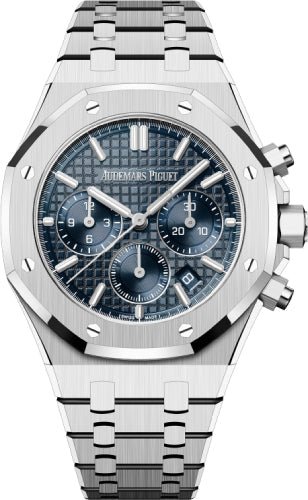 Audemars Piguet Royal Oak 38mm Chronograph Stainless Steel Blue Dial - 26715ST.OO.1356ST.01 - Luxury Time NYC