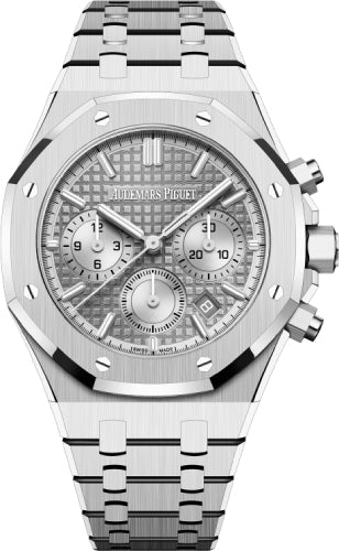 Audemars Piguet Royal Oak 38mm Chronograph Stainless Steel Grey Dial - 26715ST.OO.1356ST.02 - Luxury Time NYC