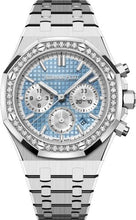 Load image into Gallery viewer, Audemars Piguet Royal Oak 38mm Chronograph Stainless Steel Light Blue Dial Diamond Bezel | 26715ST.ZZ.1356ST.01 - Luxury Time NYC