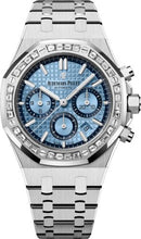 Load image into Gallery viewer, Audemars Piguet Royal Oak 38mm Chronograph White Gold Blue Dial Diamond Bezel - 26318BC.ZZ.1256BC.01 - Luxury Time NYC