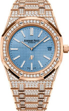 Load image into Gallery viewer, Audemars Piguet Royal Oak 39mm Extra - Thin Rose Gold Light Blue Diamond - 15202OR.ZZ.1241OR.01 - Luxury Time NYC