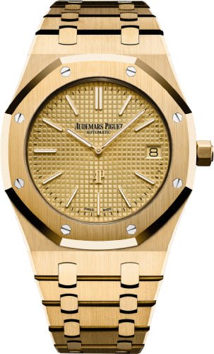 Audemars Piguet Royal Oak 39mm Extra - Thin Yellow Gold Dial - 15202BA.OO.1240BA.02 - Luxury Time NYC