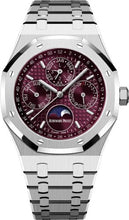 Load image into Gallery viewer, Audemars Piguet Royal Oak 41 mm Perpetual Calendar &quot;Qatar&quot; White Gold Purple - Burgundy Dial - 26574BC.OO.1220BC.01 - Luxury Time NYC