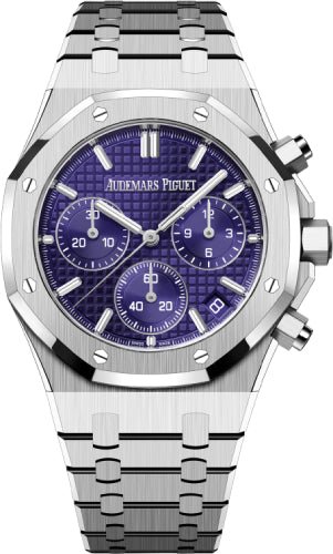 Audemars Piguet Royal Oak 41mm Chronograph White Gold Purple Dial - 26240BC.OO.1320BC.01 - Luxury Time NYC