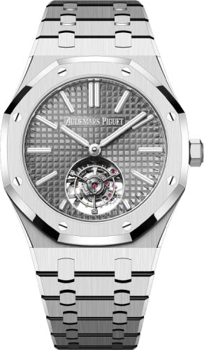 Audemars Piguet Royal Oak 41mm Flying Tourbillion Stainless Steel Grey Dial | 26730ST.OO.1320ST.06 - Luxury Time NYC