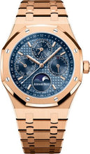 Load image into Gallery viewer, Audemars Piguet Royal Oak 41mm Perpetual Calendar Rose Gold Blue Dial - 26574OR.OO.1220OR.03 - Luxury Time NYC