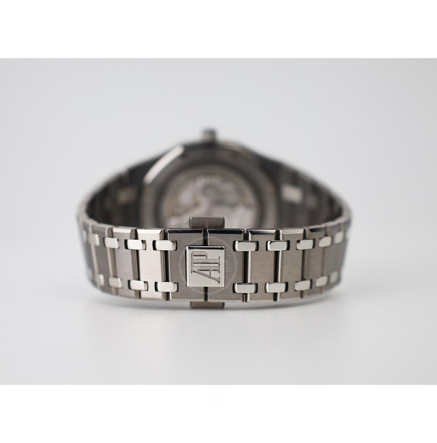 Audemars Piguet Royal Oak 41mm Perpetual Calendar Ultra - Thin Titanium Platinum Bezel Blue Dial - 26586IP.OO.1240IP.01 - Luxury Time NYC