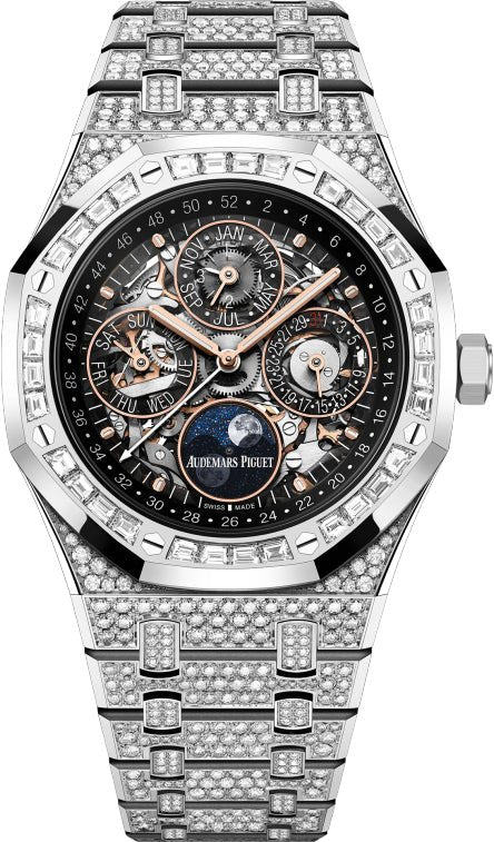 Audemars Piguet Royal Oak 41mm Perpetual Calendar White Gold/Damonds - 26625BC.ZZ.1223BC.02 - Luxury Time NYC