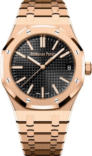 Audemars Piguet Royal Oak 41mm Rose Gold Black Dial | 15510OR.OO.1320OR.04 - Luxury Time NYC