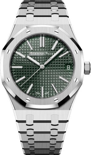 Audemars Piguet Royal Oak 41mm Selfwinding "50th Anniversary" Stainless Steel Green Dial 15510ST.OO.1320ST.04 - Luxury Time NYC