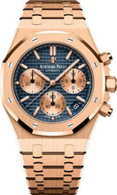 Load image into Gallery viewer, Audemars Piguet Royal Oak 41mm Selfwinding Chronograph Rose Gold Blue Dial Bracelet - 26239OR.OO.1220OR.01 - Luxury Time NYC