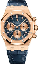 Load image into Gallery viewer, Audemars Piguet Royal Oak 41mm Selfwinding Chronograph Rose Gold Blue Dial Strap - 26239OR.OO.D315CR.01 - Luxury Time NYC