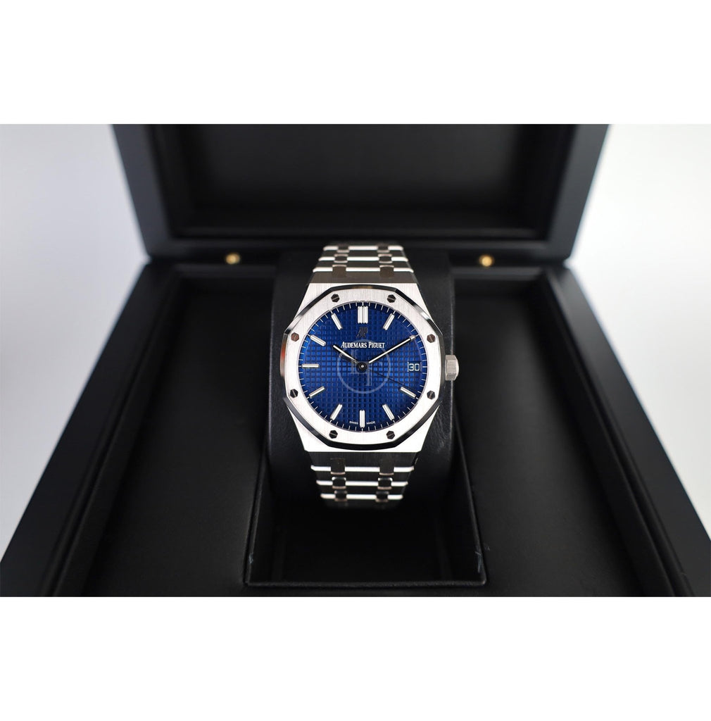 Audemars Piguet Royal Oak 41mm Selfwinding White Gold Blue Dial 15503BC.OO.1220BC.01 - Luxury Time NYC