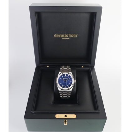 Audemars Piguet Royal Oak 41mm Selfwinding White Gold Blue Dial 15503BC.OO.1220BC.01 - Luxury Time NYC