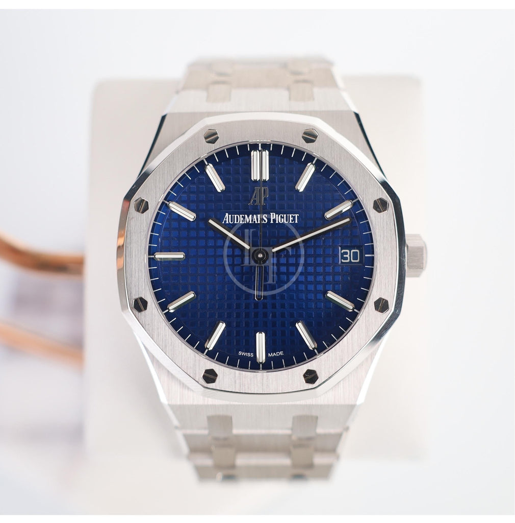 Audemars Piguet Royal Oak 41mm Selfwinding White Gold Blue Dial 15503BC.OO.1220BC.01 - Luxury Time NYC