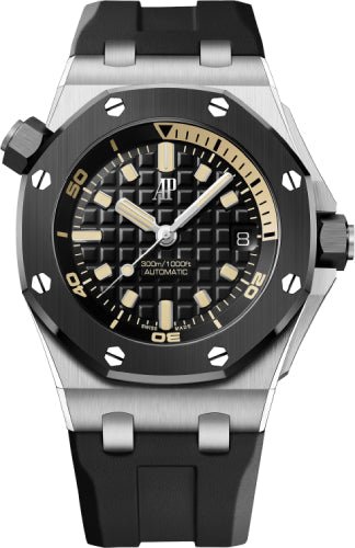 Audemars Piguet Royal Oak 42mm Offshore Diver White Gold Black Dial | 15720CN.OO.A002CA.01 - Luxury Time NYC