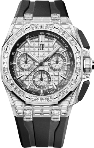 Audemars Piguet Royal Oak 43mm Offshore Chronograph White Gold Diamond Paved | 26425BC.ZZ.D002CA.02 - Luxury Time NYC