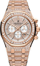 Load image into Gallery viewer, Audemars Piguet Royal Oak Chronograph 41mm Diamond Pave Index Rose Gold Diamond Set | 26322OR.ZZ.1222OR.01 - Luxury Time NYC