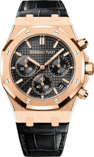 Load image into Gallery viewer, Audemars Piguet Royal Oak Chronograph &quot;50th Anniversary&quot; Rose Gold Black Dial 41mm Leather Strap | 26240OR.OO.D002CR.01 - Luxury Time NYC