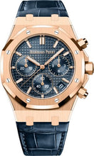 Load image into Gallery viewer, Audemars Piguet Royal Oak Chronograph &quot;50th Anniversary&quot; Rose Gold Blue Dial 41mm Leather Strap | 26240OR.OO.D315CR.01 - Luxury Time NYC