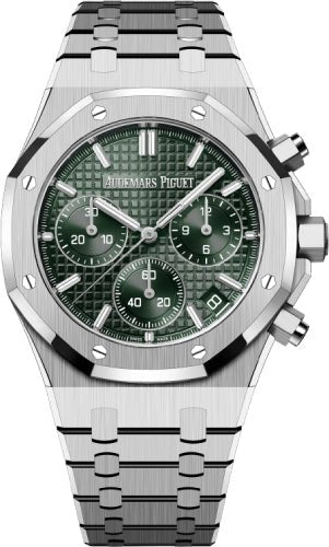 Audemars Piguet Royal Oak Chronograph "50th Anniversary" Stainless Steel 41mm Khaki Green Dial | 26240ST.OO.1320ST.04 - Luxury Time NYC