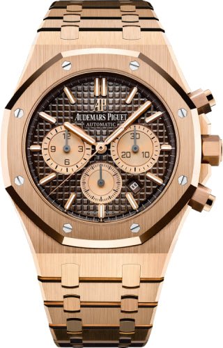 Audemars Piguet Royal Oak Chronograph Rose Gold 41mm Brown Index Rose Gold Bracelet | 26331OR.OO.1220OR.02 - Luxury Time NYC