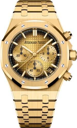 Audemars Piguet Royal Oak Chronograph Smoked 41mm Yellow Gold Dial 26240BA.OO.1320BA.02 - Luxury Time NYC