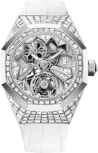 Load image into Gallery viewer, Audemars Piguet Royal Oak Concept Flying Tourbillon 38.5mm White Gold Diamond Paved Alligator Leather Strap | 26228BC.ZZ.D011CR.01 - Luxury Time NYC