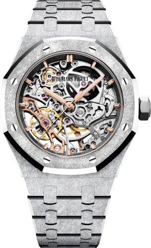 Audemars Piguet Royal Oak Double Balance Wheel Openworked Frosted 37mm White Gold | 15466BC.GG.1259BC.01 - Luxury Time NYC