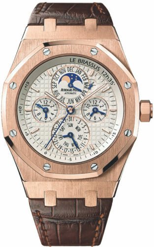 Audemars Piguet Royal Oak Equation Of Time 42mm Silver Index Rose Gold Leather | 26603OR.OO.D092CR.01 - Luxury Time NYC