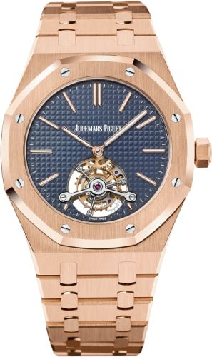 Audemars Piguet Royal Oak Extra - Thin Tourbillon 41mm Blue Index Rose Gold | 26510OR.OO.1220OR.01 - Luxury Time NYC