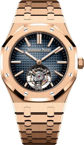 Audemars Piguet Royal Oak Flying 41mm Tourbillion Rose Gold Blue Dial | 26730OR.OO.1320OR.02 - Luxury Time NYC