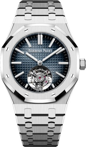 Audemars Piguet Royal Oak Flying Tourbillion Stainless Steel 41mm Blue Dial | 26730ST.OO.1320ST.02 - Luxury Time NYC