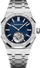 Load image into Gallery viewer, Audemars Piguet Royal Oak Flying Tourbillon Extra Thin White Gold Baguette RD#3 Diamond Blue Dial &amp; Bezel 26660BC.ZZ.1356BC.01 - Luxury Time NYC