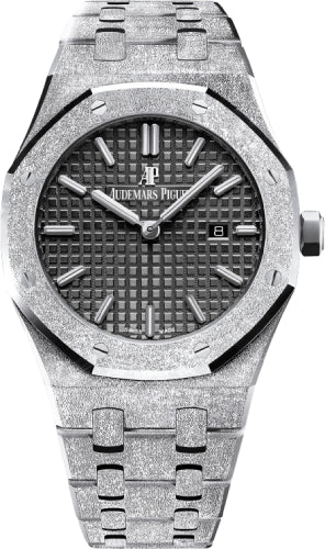 Audemars Piguet Royal Oak Frosted 33mm Quartz White Gold Black | 67653BC.GG.1263BC.02 - Luxury Time NYC