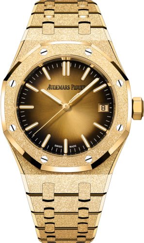 Audemars Piguet Royal Oak Frosted 37mm Yellow Gold | 15550BA.GG.1356BA.01 - Luxury Time NYC