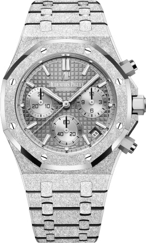 Audemars Piguet Royal Oak Frosted Gold Selfwinding 41mm Chronograph White Gold Grey | 26239BC.GG.1224BC.01 - Luxury Time NYC