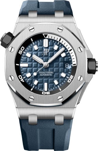 Audemars Piguet Royal Oak Offshore 42mm Diver Stainless Steel Blue Dial - 15720ST.OO.A027CA.01 - Luxury Time NYC